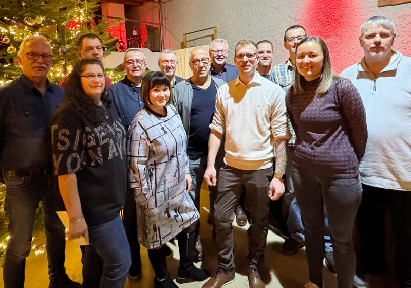 Ehrungen im Team der Hohenloher Molkerei auf der Weihnachtsfeier