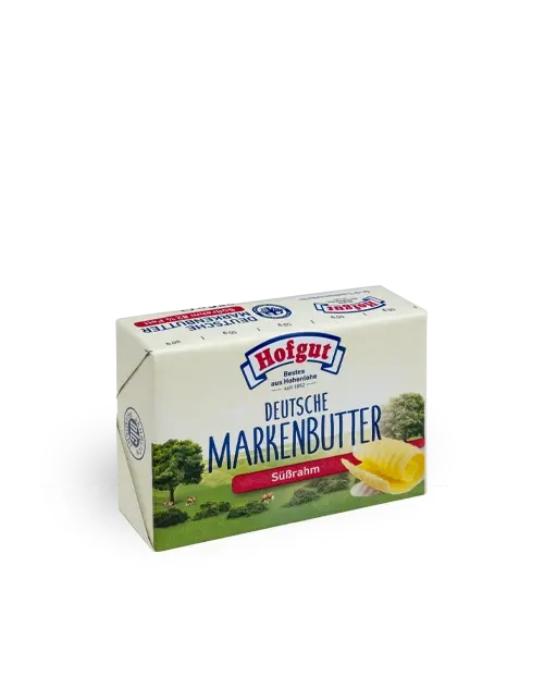 Ein 250 Gramm Pack Hofgut deutsche Markenbutter süßrahm