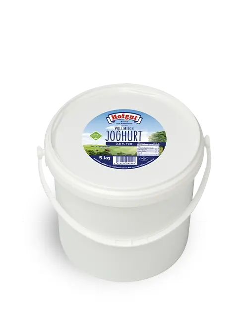 Ein fünf Kilogramm Eimer Hofgut Vollmilchjoghurt