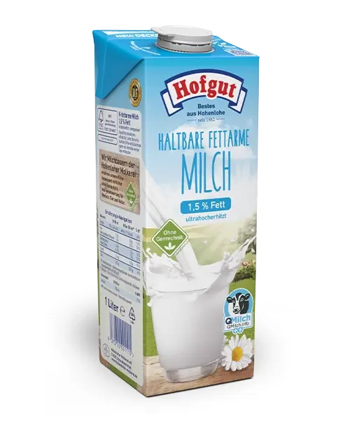 Hofgut Haltbare Fettarme Milch 1,5% 1L